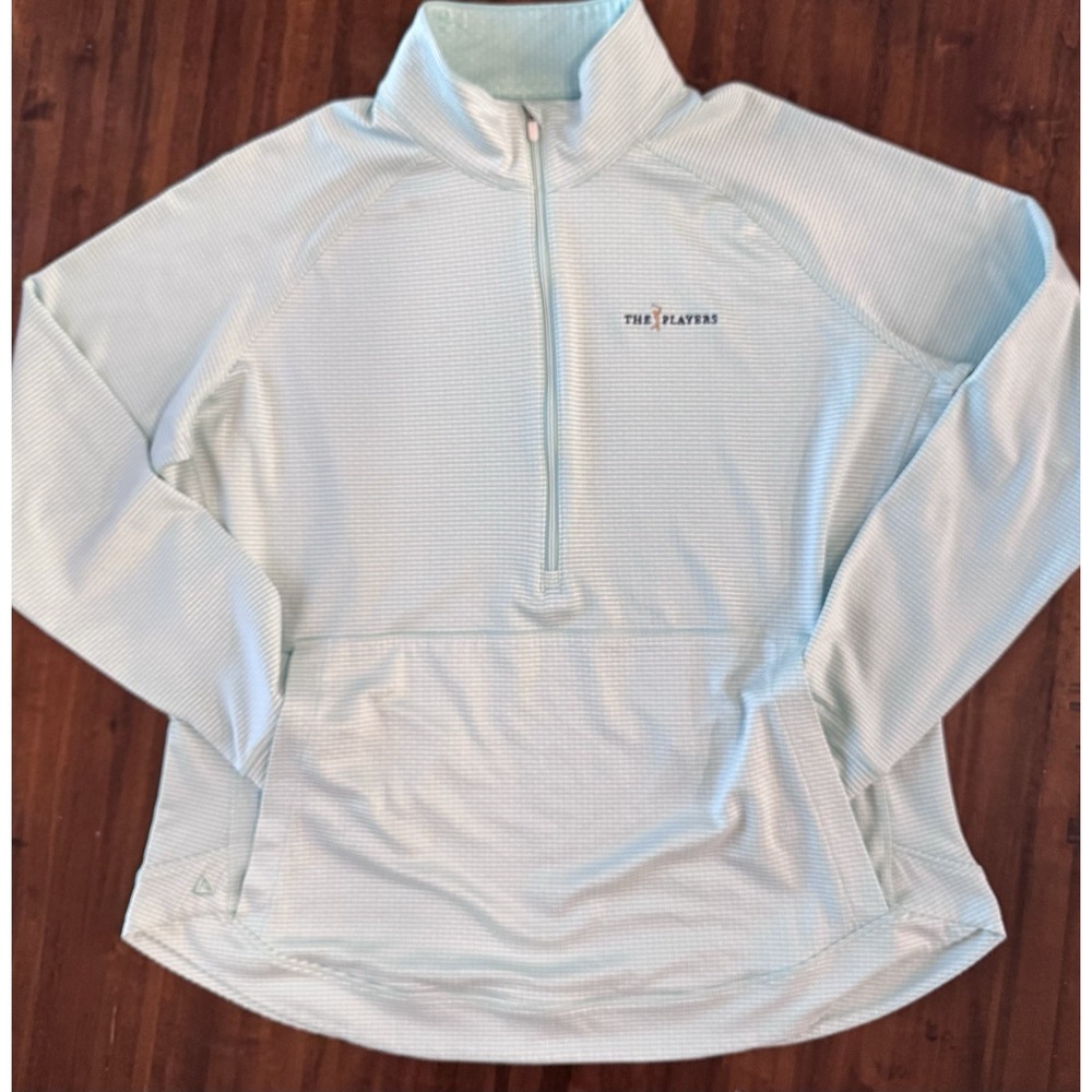 Ahead Casuals THE PLAYERS Championship Golf Pullover Women XL 1/4 Zip Striped - Picture 4 of 5